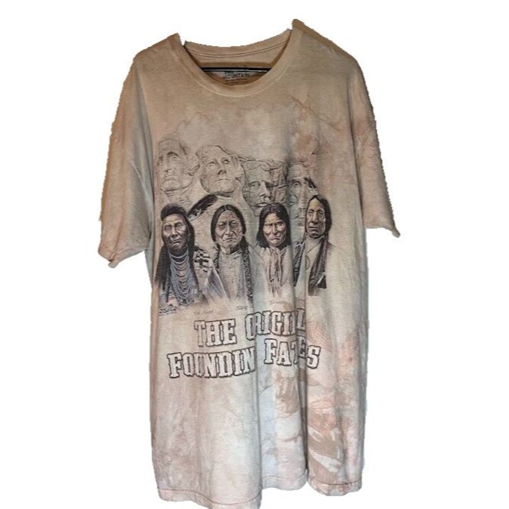 The Mountain Shirt XL Founding Fathers Native American Graphic Tee Unisex USA